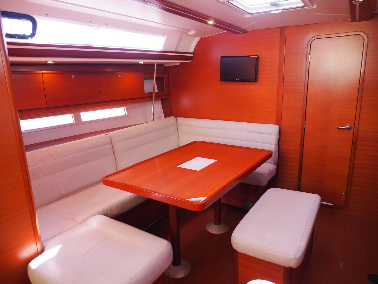the comfortable place inside of the sailing vessel