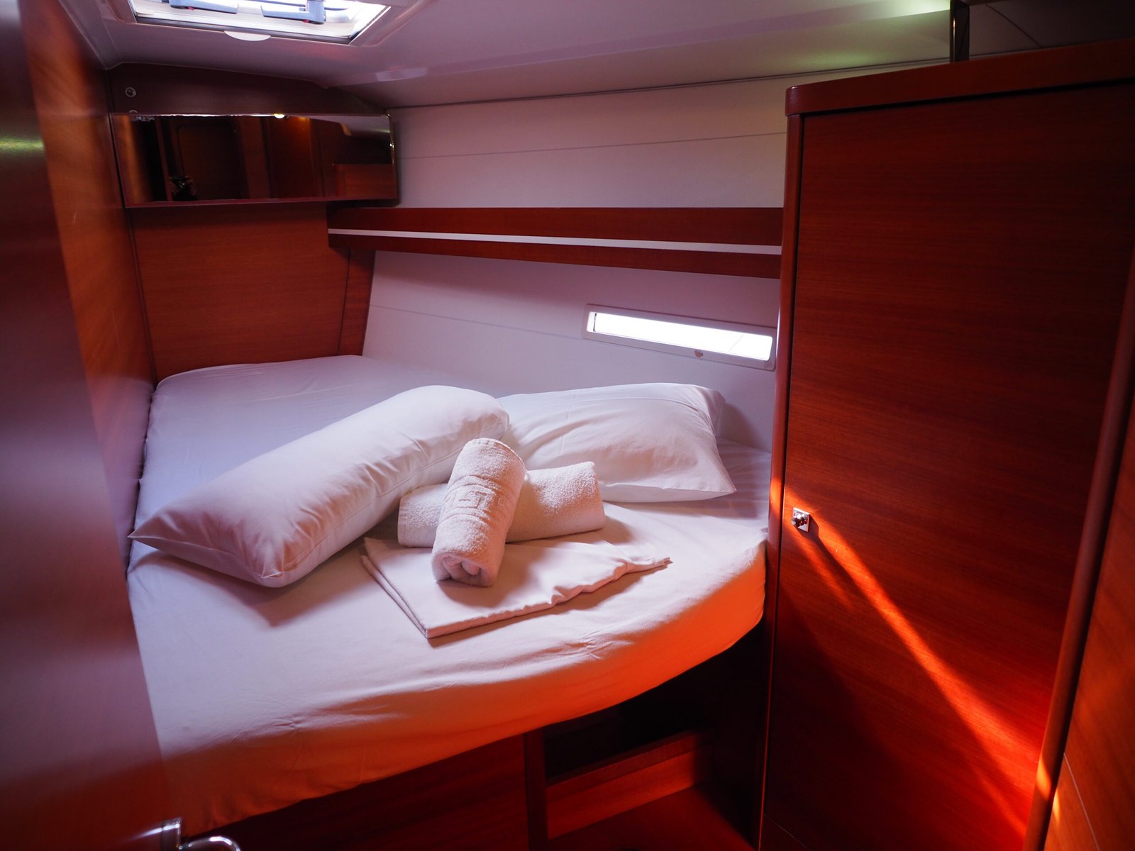 The room inside a sailing vessel